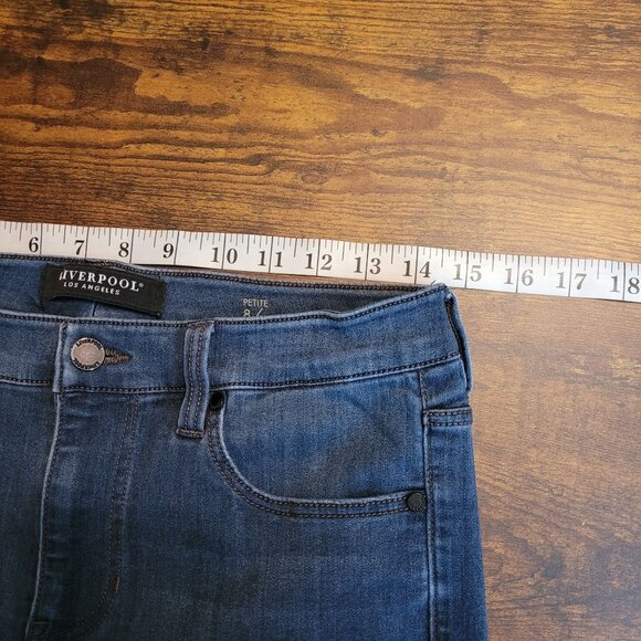 Liverpool Jeans 8 P Ankle Skinny High Rise Dark Wash Stretch Comfort Denim - Picture 7 of 11